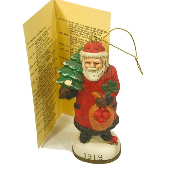Vintage Christmas Reproductions Memories Of Santa Ornament 1919 Preowned In Box - Picture 2 of 9